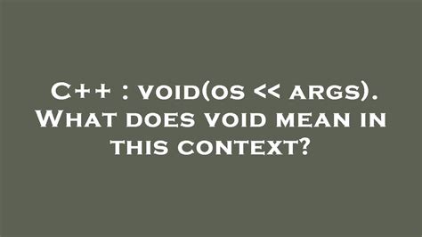 What does (void *) mean when used to set the arguments.